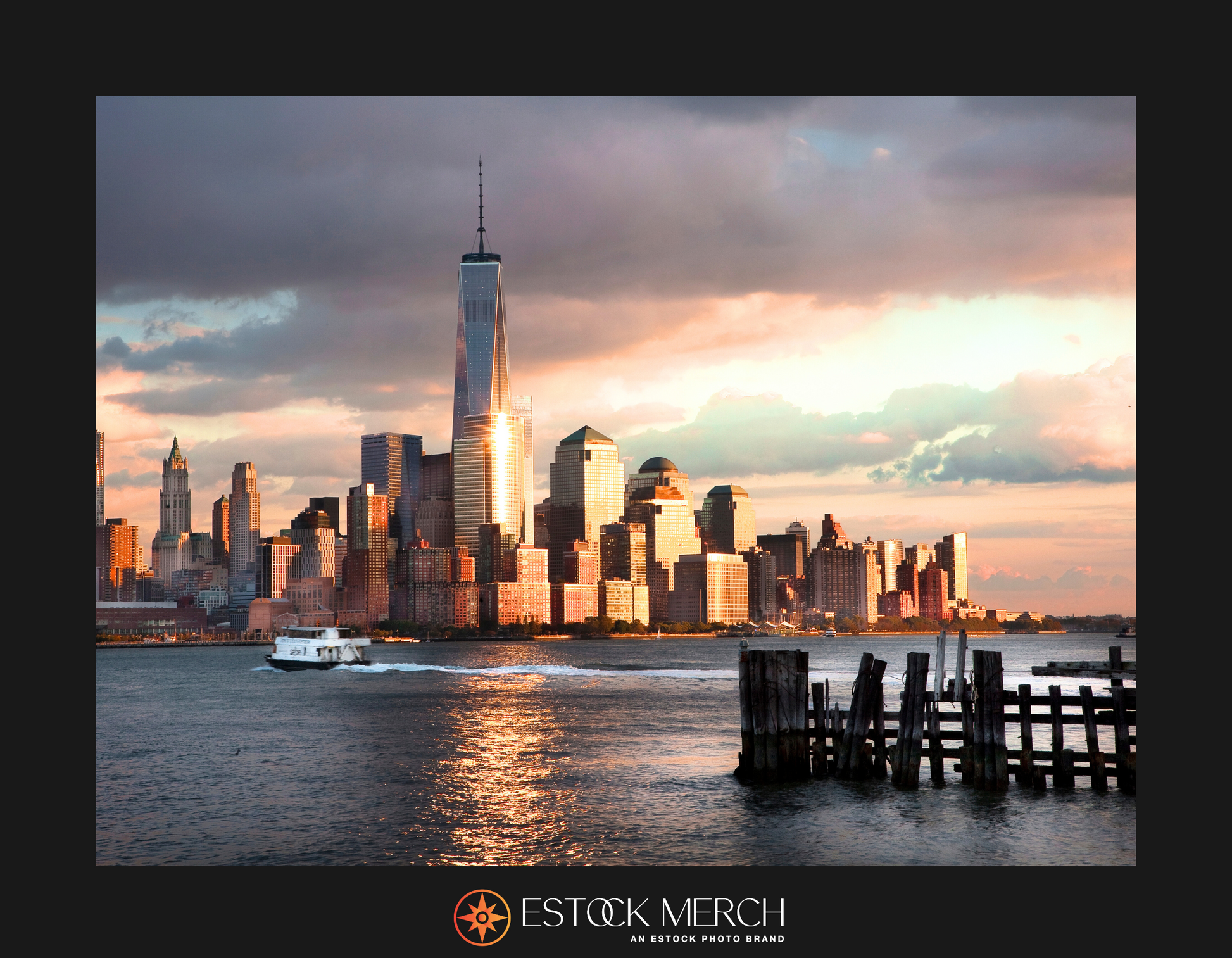 Lower Manhattan skyline from New Jersey fine art print