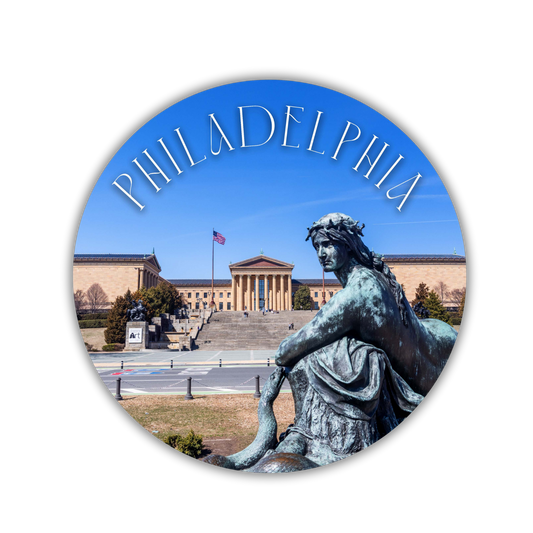 Philadelphia Round Magnet