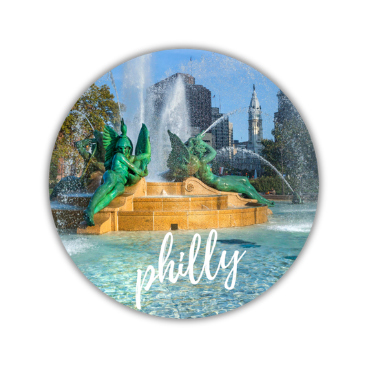 Philadelphia Round Magnet